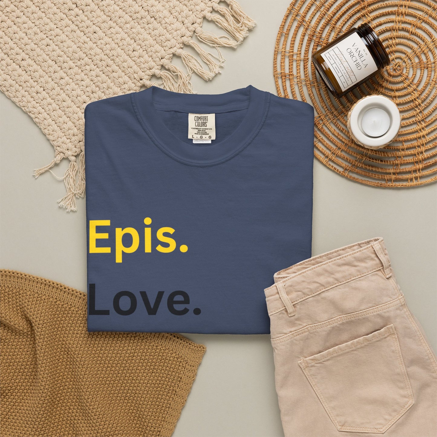 Epis. Love. Happiness. Cotton Short Sleeve T-Shirt