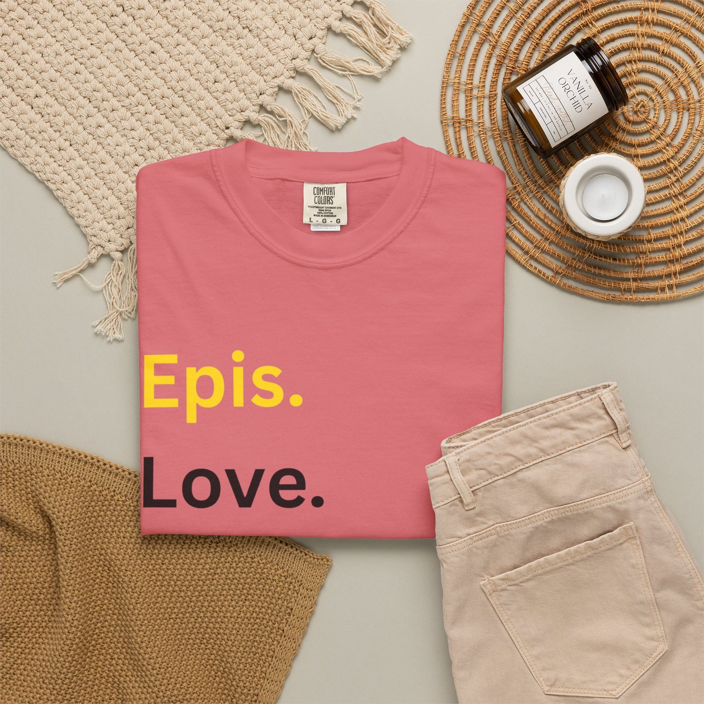 Epis. Love. Happiness. Cotton Short Sleeve T-Shirt