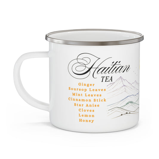 Epis of Haiti Haitian Tea Recipe Enamel Camping Mug | 12 oz Stainless Steel Camp Cup