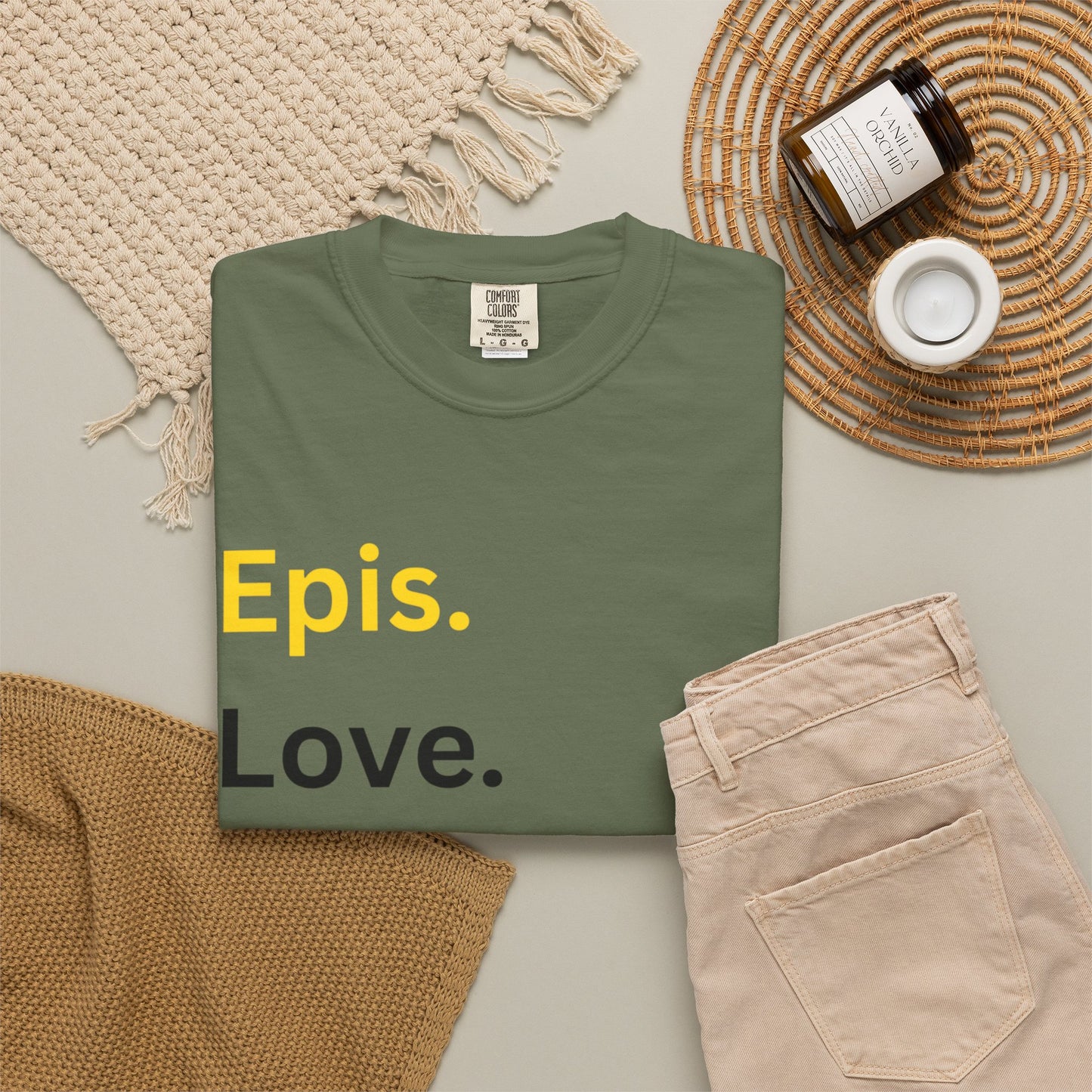 Epis. Love. Happiness. Cotton Short Sleeve T-Shirt