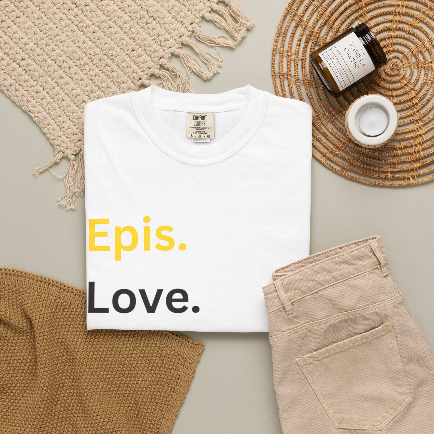 Epis. Love. Happiness. Cotton Short Sleeve T-Shirt