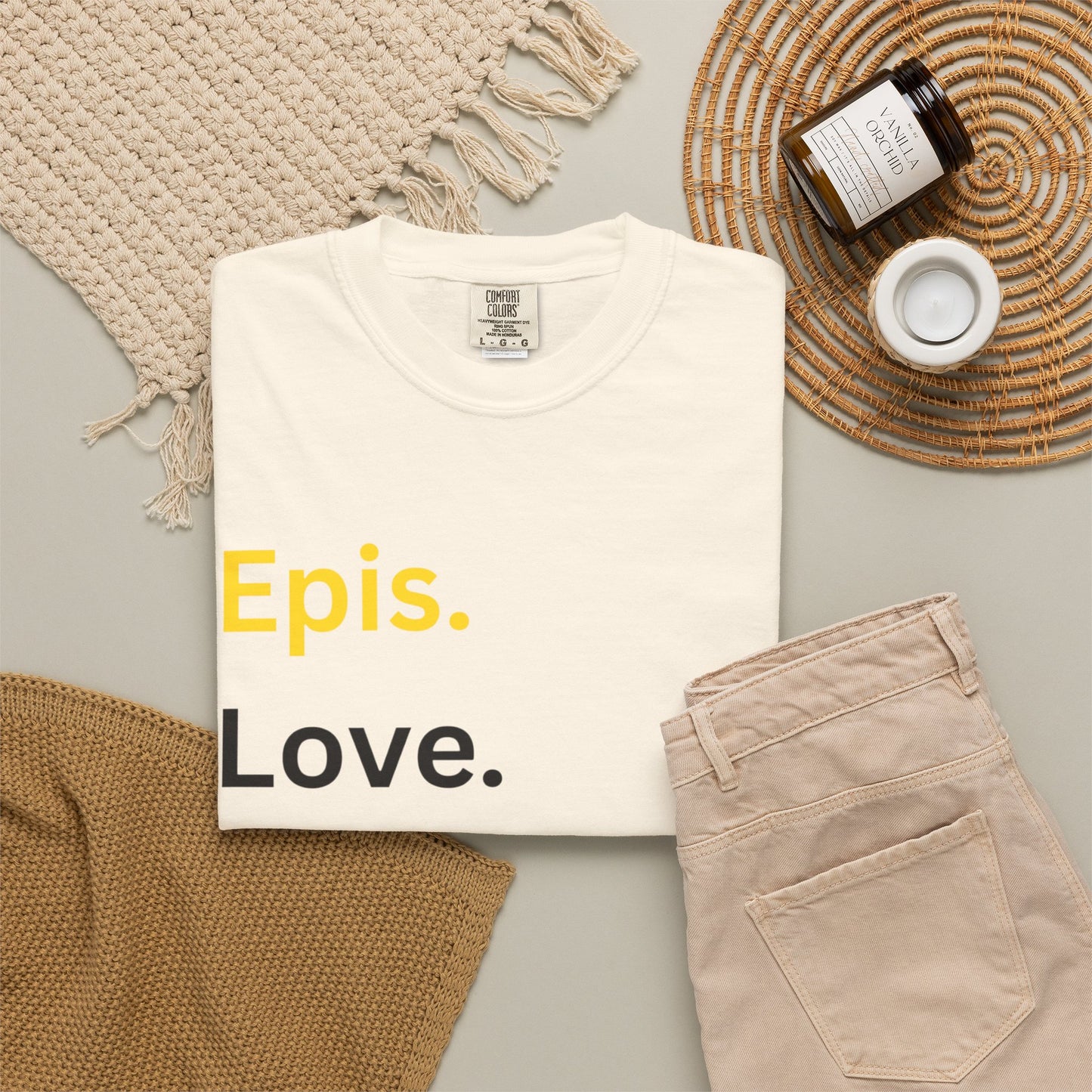 Epis. Love. Happiness. Cotton Short Sleeve T-Shirt